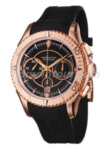 汉米尔顿H37646331男表美国经典海洋系列-黑色表带/表径44mm