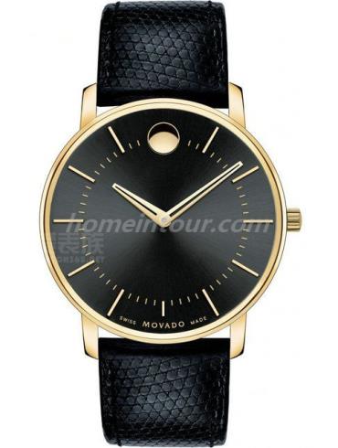 摩凡陀0606847男表TC超薄系列-黑色表带/表径40mm