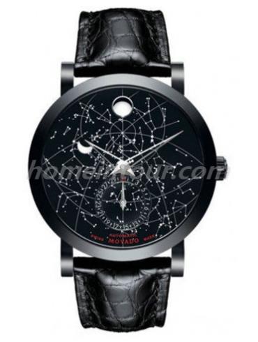 摩凡陀0606563男表瑞红系列-黑色表带/表径42mm