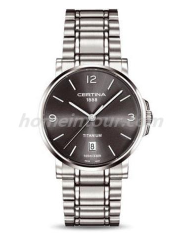 雪铁纳C017.410.44.087.00男表卡门系列-银灰色表带/表径38mm