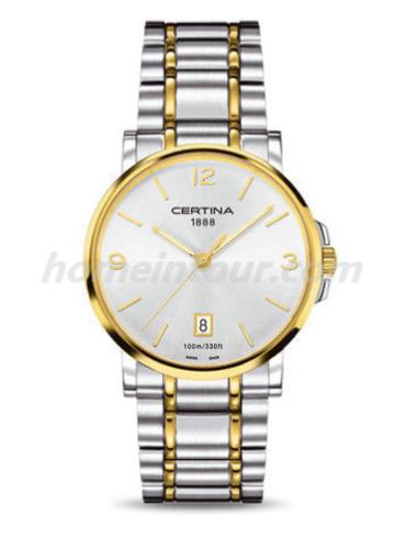 雪铁纳C017.410.22.037.00男表卡门系列-间金色表带/表径38mm