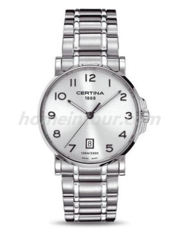 雪铁纳C017.410.11.032.00男表卡门系列-银色表带/表径38mm