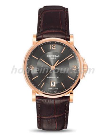 雪铁纳C017.407.36.087.00男表卡门系列-深棕色表带/表径38mm