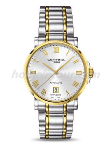 雪铁纳C017.407.22.033.00男表卡门系列-间金色表带/表径38mm