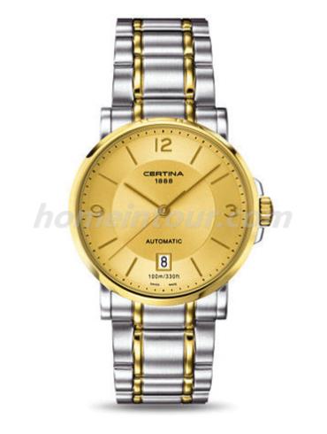 雪铁纳C017.407.22.027.00男表卡门系列-间金色表带/表径38mm