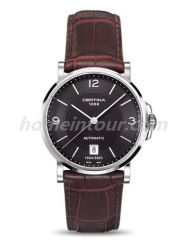 雪铁纳C017.407.16.057.00男表卡门系列-深棕色表带/表径38mm