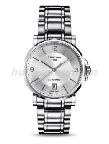 雪铁纳C017.407.11.037.00男表卡门系列-银色表带/表径38mm