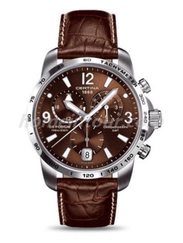 雪铁纳C001.639.16.297.00男表冠军系列-深棕色表带/表径42mm