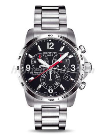 雪铁纳C001.617.11.057.00男表冠军系列-银色表带/表径42mm