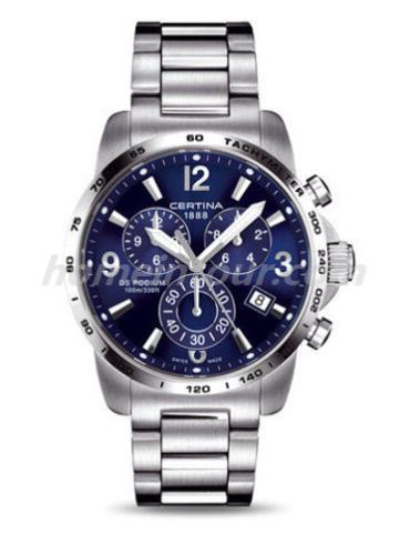 雪铁纳C001.617.11.047.00男表冠军系列-银色表带/表径42mm