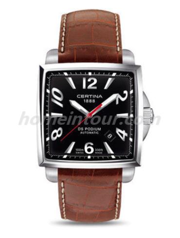 雪铁纳C001.507.16.057.00男表冠军系列-棕色表带/表径37.6mm