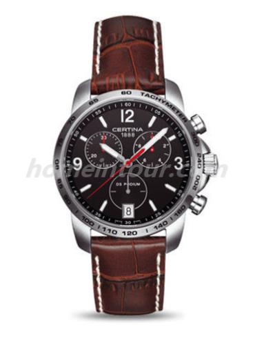 雪铁纳C001.417.16.057.00男表冠军系列-深棕色表带/表径40mm