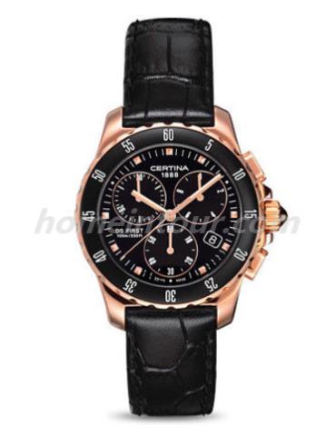 雪铁纳C014.217.36.051.00女表荣耀系列-黑色表带/表径34.8mm