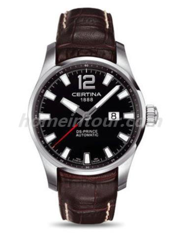 雪铁纳C008.426.16.057.00男表普林斯系列-褐色表带/表径41mm