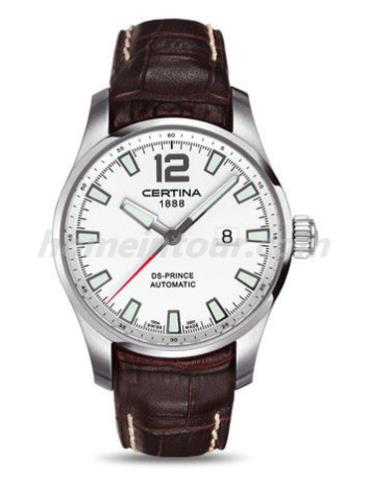 雪铁纳C008.426.16.037.00男表普林斯系列-褐色表带/表径41mm