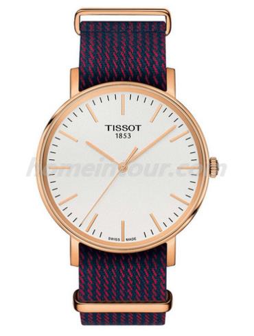 天梭T109.410.38.031.00男表T-Classic系列-紫色表带/表径38mm