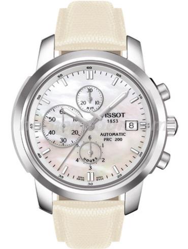 天梭T014.427.16.111.00男表T-Sport系列-米黄色表带/表径43.6mm