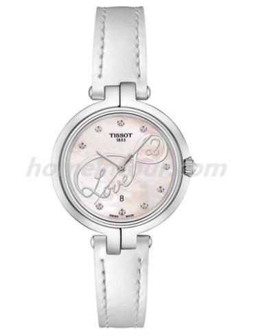 天梭T094.210.16.111.01女表T-Lady-白色表带/表径26mm