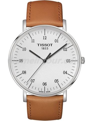 天梭T109.610.16.037.00男表T-Classic系列-棕色表带/表径42mm