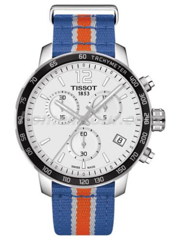 天梭T095.417.17.037.06男表Special Collections系列-蓝色/橙色表带/表径42mm