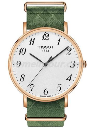 天梭T109.610.38.032.00男表T-Classic系列-绿色表带/表径42mm