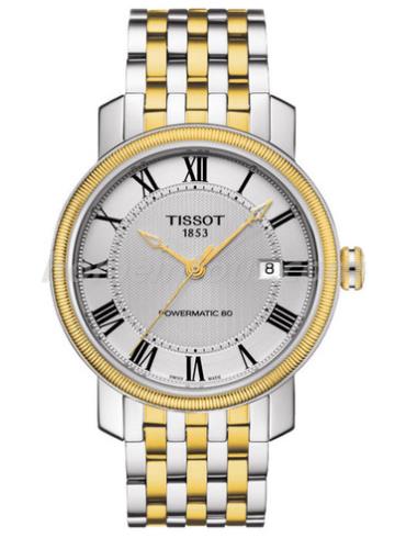 天梭T097.407.22.033.00男表T-Gold系列-灰色，1.14微米黄金镀层表带/表径40mm