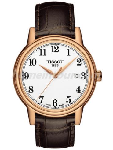 天梭T085.410.36.012.00男表T-Gold系列-棕色表带/表径40mm