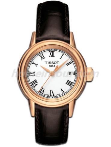 天梭T085.210.36.013.00女表T-Lady-棕色表带/表径29.5mm