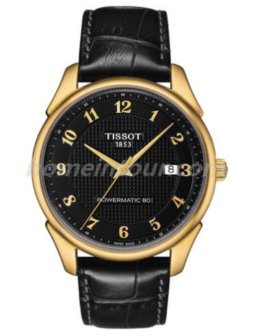 天梭T920.407.16.052.00男表T-Gold系列-黑色表带/表径40mm