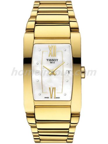 天梭T105.309.33.116.00女表T-Lady-金色表带/表径24×27.5mm