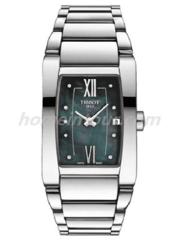 天梭T105.309.11.126.00女表T-Lady-灰色表带/表径24×27.5mm