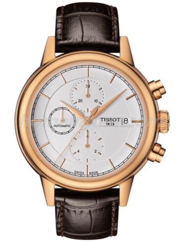 天梭T085.427.36.011.00男表T-Classic系列-棕色表带/表径42.3mm