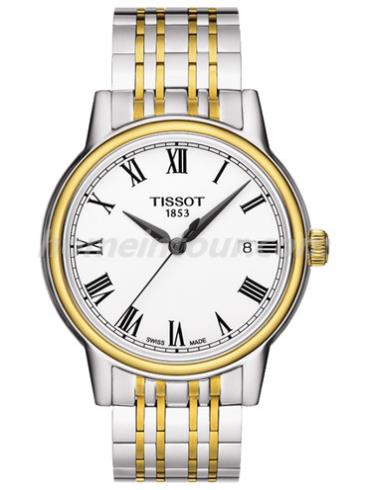 天梭T085.410.22.013.00男表T-Classic系列-间金色表带/表径40mm