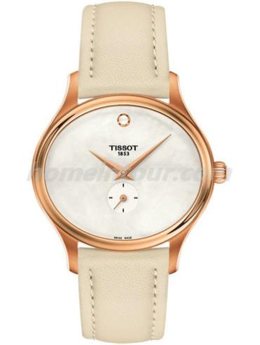 天梭T103.310.36.111.00女表T-Lady-乳白色表带/表径31.4mm