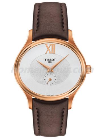 天梭T103.310.36.033.00女表T-Lady-棕色表带/表径31.4mm