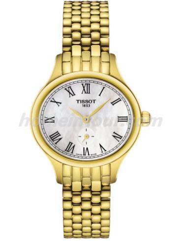 天梭T103.110.33.113.00女表T-Lady-金色表带/表径27.2mm