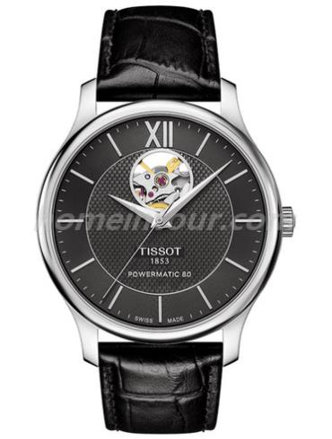 天梭T063.907.16.058.00男表T-Classic系列-黑色表带/表径40mm