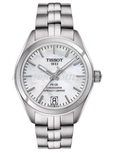 天梭T101.208.11.111.00女表T-Classic系列-灰色表带/表径33mm