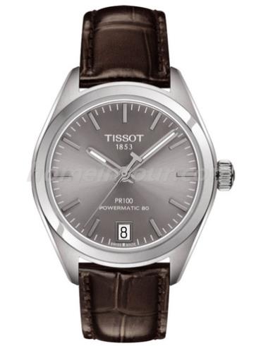 天梭T101.207.16.071.00女表T-Classic系列-棕色表带/表径33mm