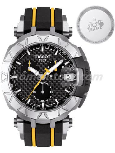 天梭T092.417.17.201.00男表Special Collections系列-黄色，黑色表带/表径45.25mm